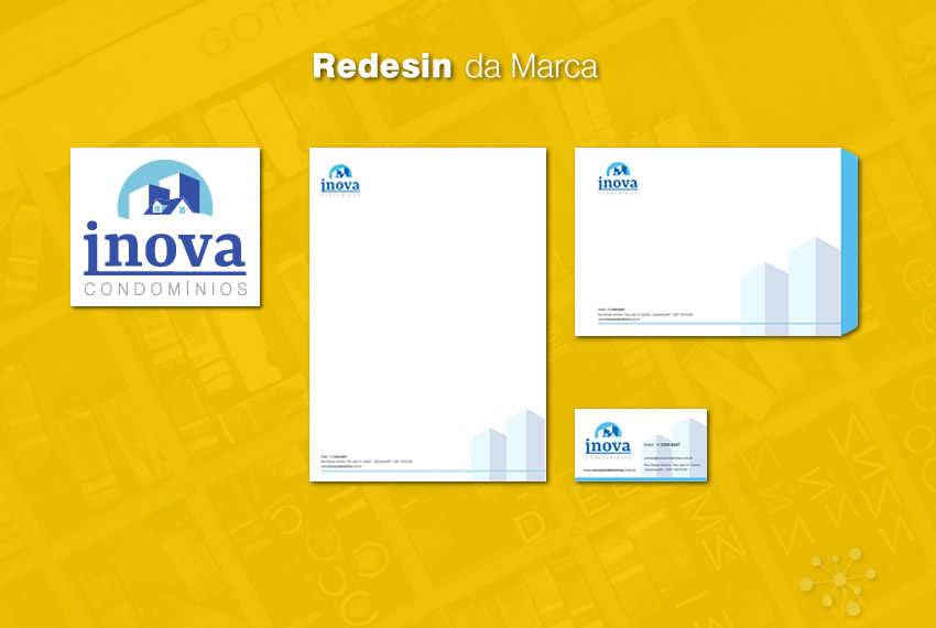 Redesign do logotipo e projeto identidade visual básico para papelaria. Arte do cartão de visita, papel carta e envelopes.  |  Valério Design
