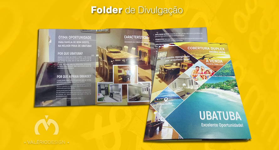 Criação e desenvolvimento de folder para divulgação.  |  Valério Design